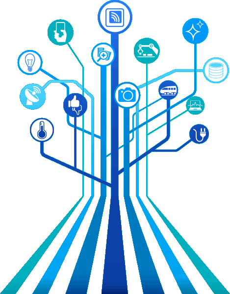 Tree with different tech on the branches